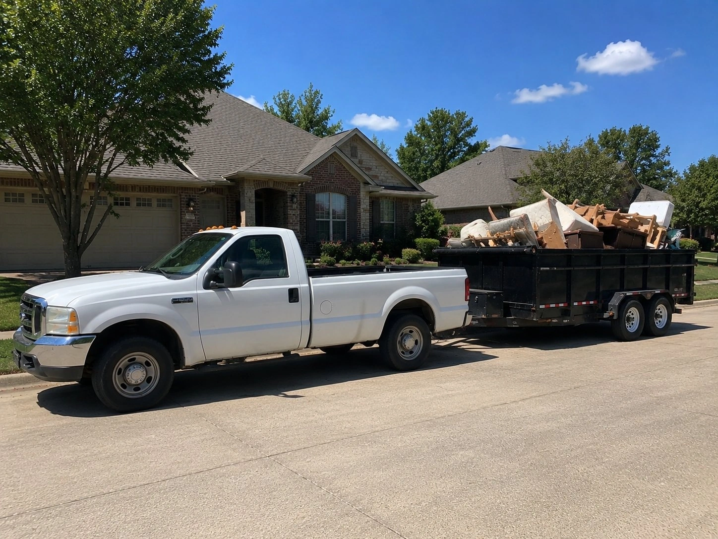 Before and after garage cleanout by Trash Wrangler Junk Removal