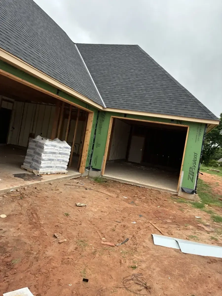 New construction lumber debris at job site in OKC
